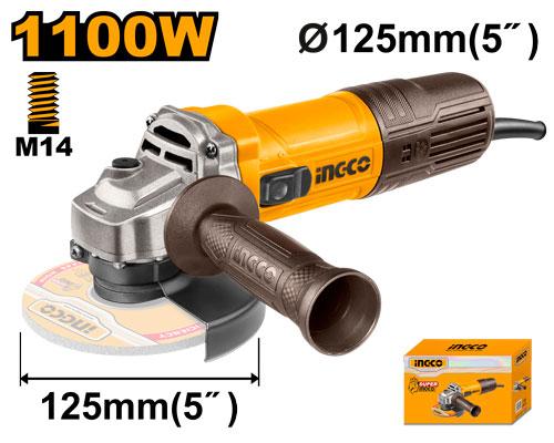 ⚡ Meuleuse Électrique 1100W – 125 mm | INGCO AG110028