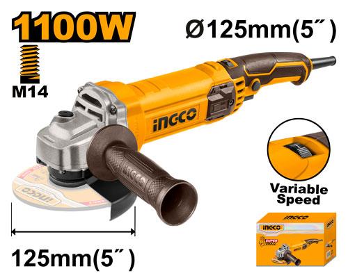 🔥 Meuleuse Angulaire 1100W – Ø125 mm | Vitesse Variable INGCO AG1100385
