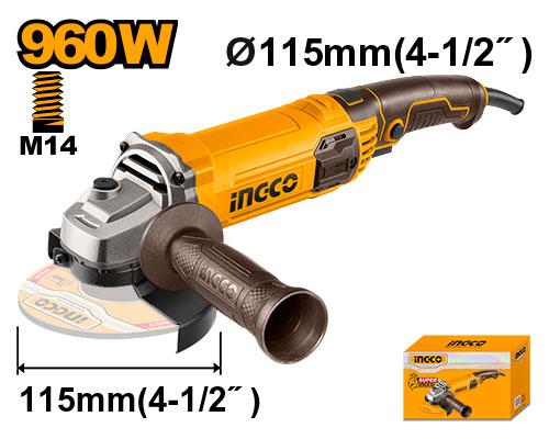 🔥 Meuleuse Angulaire 960W – 115 mm | INGCO AG9608