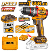 🔥 Perceuse Visseuse à Percussion Brushless 20V – 66Nm | INGCO CIDLI20668