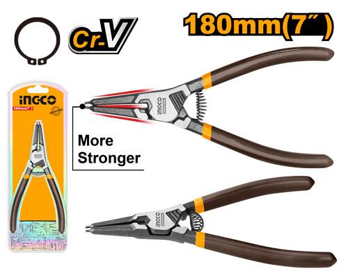 🔥 Pince à Circlips Extérieurs Droite 7" / 180 mm – Cr-V | INGCO HCCP261801