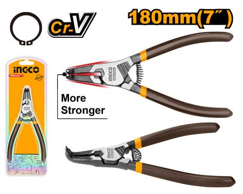 🔥 Pince à Circlips Extérieurs Coudée 7" / 180 mm – Cr-V |  INGCO  HCCP261802