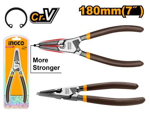 🔥 Pince à Circlips Intérieurs Droite 7" / 180 mm – INGCO  HCCP261803