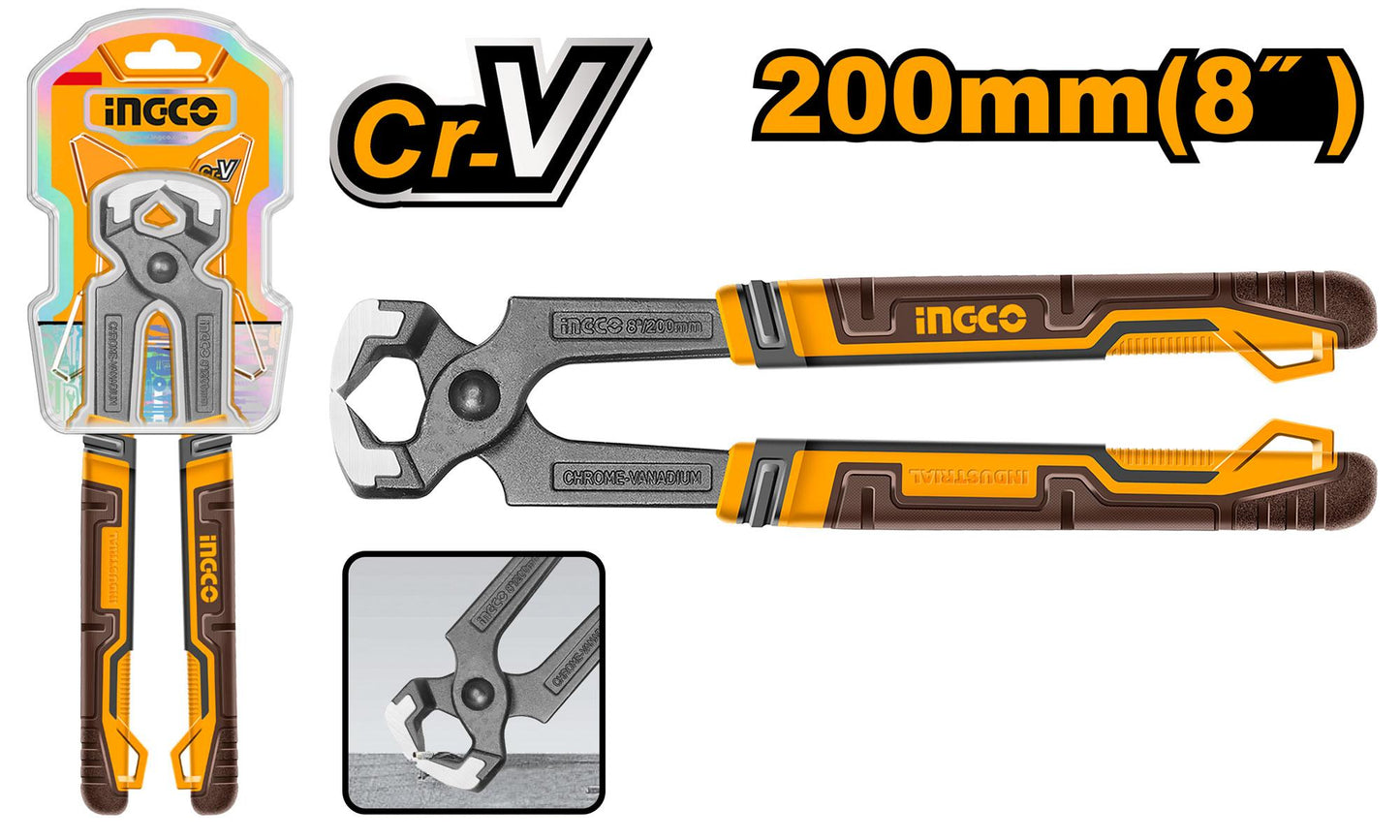 🔥 Pince 8" / 200 mm Cr-V – Finition Noire Vernie | ingco HCPP02200