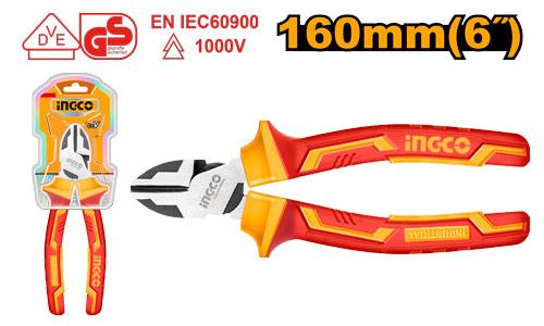 🔥 Pince Isolée 6" / 160 mm – Finition Noire Vernie | INGCO  HIHLDCP28160