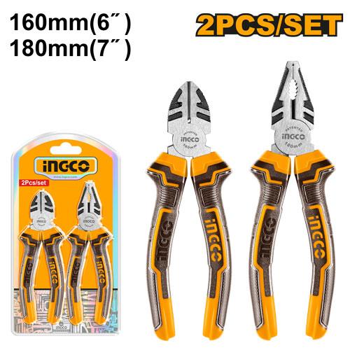 🔥 Coffret de Pinces 2 Pièces – Acier Carbone #55 | INGCO HKPS08216