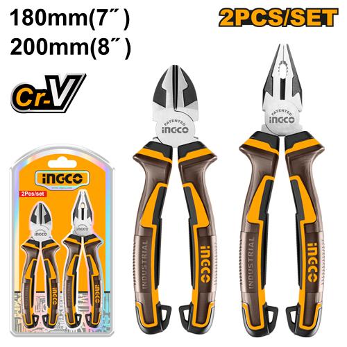 🔥 Coffret de Pinces 2 Pièces – Cr-V | INGCO HKPS28216