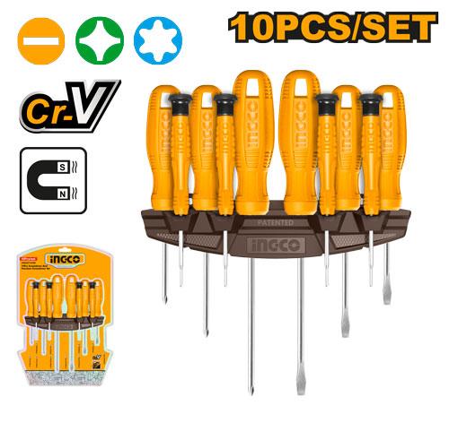 🪛 Jeu de 10 Tournevis et Tournevis de Précision CR-V | INGCO  HKSD1058