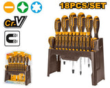 🪛 Jeu de 18 Tournevis et Tournevis de Précision CR-V | INGCO  HKSD1828