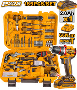 🔥 Kit Perceuse à Percussion Sans Fil 20V 66NM + 160+ Accessoires | INGCO HKTHP11651