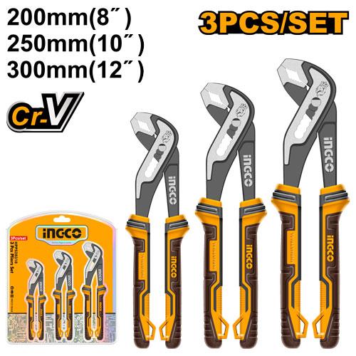 🔥 Jeu de 3 Pinces Multiprises Cr-V –  INGCO HPPS28318