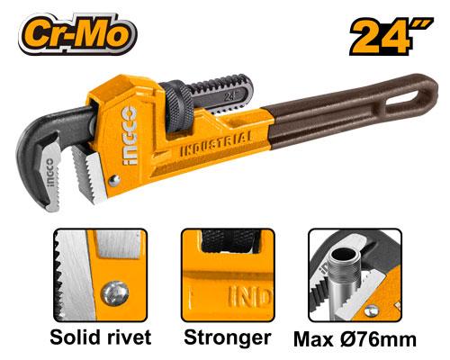 🔥 Étau Professionnel 24" / 600 mm – Ouverture 76 mm | INGCO  HPW0824