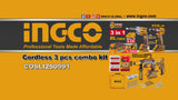 Pack Complet 3 Outils Sans Fil : Visseuse 66Nm, Visseuse Plaquiste & Marteau Perforateur 26mm [COSLI250591]