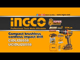 🔥 Perceuse Visseuse à Percussion Brushless 20V – 55Nm | INGCO CIDLI20558