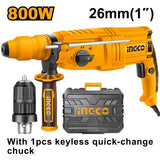 🔥 Marteau Perforateur SDS Plus 800W – 2.5J + Mandrin Rapide  INGCO RGH9028-2