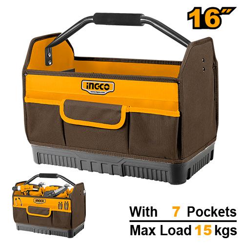 🔥 Sac à Outils 16" 15Kg  Compact & Résistant | INGCO HTBGL04